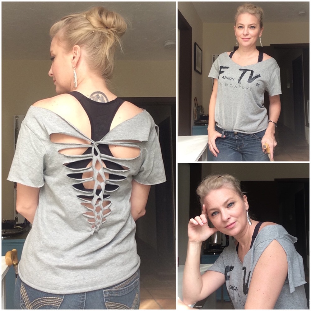 Fashion TVee Singapore Cut-up Upcycled T-Shirt